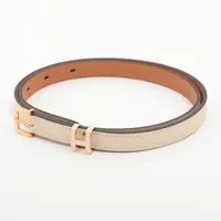 ⭐️美品⭐️ エルメス レザー ベルト 75 ホワイト ブルー ラキラキ様専用 - メルカリ