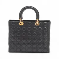 クリスチャンディオール　ハンドバッグ　レザー　ブラック Christian Dior(クリスチャンディオール) / ハンドバッグ/レザー
