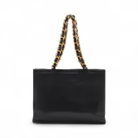 【VINTAGE】シャネル ラムスキン チェーントートバッグ シャネル CHANEL チェーントート デカココマーク トートバッグ