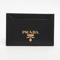 あいうえおさん専用☆1ヶ月使用美品☆PRADA ブラック レザー コインケース プラダ オールソフト 1MC086 レザー コインケース ブラック