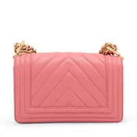 CHANEL ボーイシャネル ラウンドファスナー ラムスキン ピンク 22番台 シャネル ボーイシャネル20 スモール ラムスキン チェーン