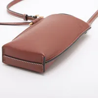 LOEWE ブラウンレザー ゲートポケット　タン LOEWE - ロエベ アナグラム ゲート ポケット レザー ショルダー