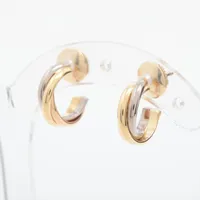 【美品】カルティエ　トリニティ　ピアス　片耳用　750 PG×WG 美品】カルティエ トリニティ ピアス 片耳用 750 PG×WG - メルカリ