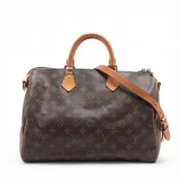 LOUIS VUITTON ハンドバッグ モノグラム スピーディ35 ブラウン ルイヴィトン ハンドバッグ モノグラム スピーディ35 ブラウン