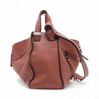 ロエベ　ブラウンレザー ハンモック ロエベ LOEWE ハンモックミニ ブラウン レザー レディース