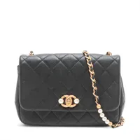 シャネル マトラッセ レザー アクセサリー シャネル マトラッセ レザー チェーンショルダーバッグ パール