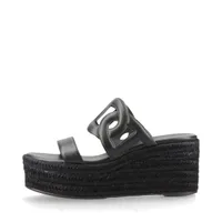 美品エルメスEZE♡ウェッジソールサンダル23.5ブラック 美品エルメスEZE♡ウェッジソールサンダル23.5ブラック
