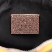 グッチ×ノースフェイス ナイロンxレザー ボディバッグ ブラックx