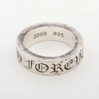 ⚪︎③-a リング クロムハーツ スペーサーリング FUCK YOU 3mm リング 925 6.4g