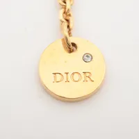 Dior Petit CD プチCD ブローチ GP×ラインストーン ゴールド ディオール Petit CD プチCD ネックレス GP×ラインストーン