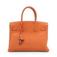 エルメス バーキン30 ルトゥルネ トゴ オレンジミニアン シルバー金具