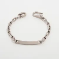 【未使用級】BALENCIAGA Bロゴブレスレット シルバー バレンシアガ Bロゴ ブレスレット メタル シルバー A3108821