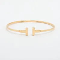 ティファニー Tワイヤー ナロー ブレスレット 750(PG) TIFFANY&Co. ティファニー ブレスレット バングル ティファニーT