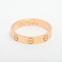 カルティエ ミニラブ Au750 リング サイズ9.5 カルティエ ラブ SM パヴェ ダイヤ リング 750(WG) 4.7g 53
