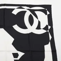 シャネル マドモアゼル シルク スカーフ ブラック ヴィンテージ CHANEL - CHANEL マトラッセ マドモアゼル スカーフの通販 by