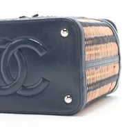CHANEL ベージュ ストロー パーティーバッグ ネット限定】CHANEL シャネル ココマーク ストローカゴバッグ