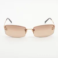 美品 CHANEL サングラス 4093-B ゴールド ブラウン ココマーク シャネル ワールドレリーフ ココマーク 4093-B GP×ライン