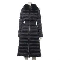 未使用 プラダ Re-Nylonトライアングル ロゴ ダウンコート ロング プラダ トライアングルロゴ 20年 ポリアミド ダウンコート 38