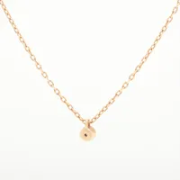 アガット ダイヤ ネックレス K10(YG) 0.9g 0.01 XB028697｜中古