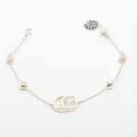 GUCCI グッチ　ダブルGフラワーブレスレット　シルバー GUCCI グッチ ダブルG フラワー ブレスレット SV925 シルバー
