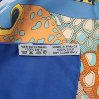 エルメス カレ90 GRANDS FONDS 深海 スカーフ シルク ブルー エルメス カレ90 GRANDS FONDS 深海 スカーフ シルク ブルー