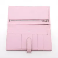エルメス べアンスフレ ヴォーエプソン サーモンピンク 1102-S137h エルメス ベアンスフレ ヴォーエプソン 財布 ピンク シルバー