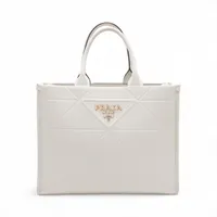 プラダ レザー トートバッグ ホワイト 1BA378 A3804927｜中古