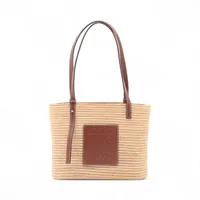 ストロー素材 ベージュ トートバッグ Loewe ストロー素材 ベージュ トートバッグ Loewe