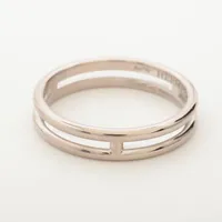 エルメス　アリアンヌ　750WG 58(18号) 美品 HERMES】 Ariane wedding band アリアンヌリング ダイヤモンド