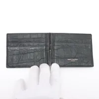 サンローラン YSLライン ART485630 クロコ型押し マネークリップ