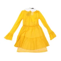 グッチ シルク ワンピース 38 レディース イエロー 728125