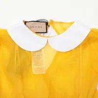 【GUCCI】シルクシフォンミニドレス GUCCI 【美品】グッチ アジサイ 花 柄 シルク ワンピース ミニ