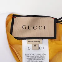 【GUCCI】シルクシフォンミニドレス GUCCI シルクボタニカルプリントシャツミニワンピース｜ハイ