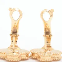 値下げしました！ヴィンテージアルハンブラ ギヨシェ ピアス Van Cleef ＆ Arpels】ヴァンクリーフ&アーペル『K18YG