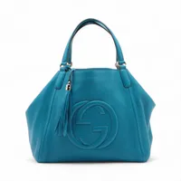 グッチ　GUCCI⭐️ソーホー チェーントートバッグ ブルー グッチ ソーホー トートバッグ｜中古ブランド品・ブランド古着