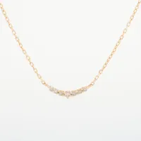 アクセサリー taka Hirotaka / Drosera K10YGダイヤモンドショートバーネックレス