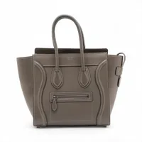 【極美品】セリーヌ ラゲージ マイクロ スリ グレージュ CELINE - 正規品 CELINE セリーヌ ラゲージ マイクロ スリ