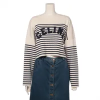 セリーヌ ウール×カシミヤ ニット XS レディース グレー