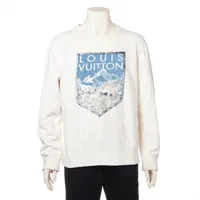 ✨美品✨ ルイヴィトン ナショナルパーク スウェット シャツ トレーナー 白 ヴィトン コットン スウェット XXL メンズ ホワイト 全体に