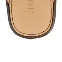 ジミーチュウ レザー サンダル 41 メンズ ブラウン JORN ロゴ