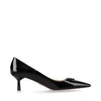 箱付 PRADA プラダ 35 22.5 レザー パンプス ダークグレー 箱付 PRADA プラダ 35 22.5 レザー パンプス ダークグレー 箱付