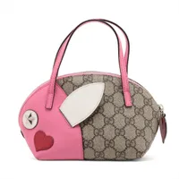 【GUCCI】チルドレンズ GGスプリーム PVC×レザー ハンドバッ 楽天市場】【バッグ】GUCCI グッチ チルドレンズ GGスプリーム