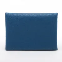 エルメス カルヴィ デュオ シェブルミゾル コインケース ブルー