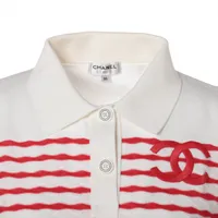 CHANEL - 【専用です】美品★正規品★シャネル★ココマークボタン ポロシャツ コットンニット CHANEL - シャネルトップス ココマーク ポロシャツ ブラック黒