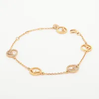 【美品・箱付き】フェンディ／バゲット ブレスレット ゴールド GP フェンディ バゲット ブレスレット GP ゴールド A3270635｜中古