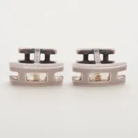 エルメス カフス GP ホワイト×シルバー エルメス カフス GP ホワイト×シルバー