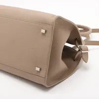 ザロウ ソフトマルゴー12 レザー ハンドバッグ ベージュ