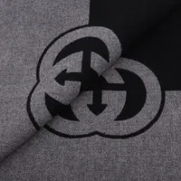☆しょー☆ レア品 美品 グッチ インターロッキングG マフラー 極美品□GUCCI グッチ シルク100％ インターロッキングG ロゴ総