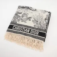 【未使用】Dior モノグラムマフラー ☆すぐ【DIOR】ディオール オブリーク テクニカル カシミヤ