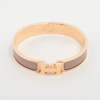 HERMES ゴールド バングル H型デザイン HERMES エルメス ブレスレット バングル アクセサリー Hロゴ